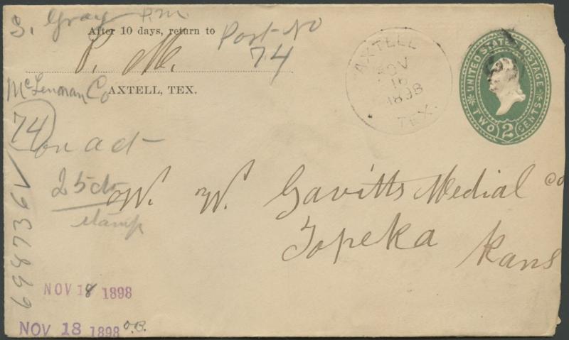 TEXAS MCLENNON COUNTY (1898 Axtell)  #394