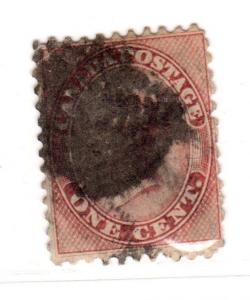 $ Canada Scott #14B used, fine, heavy cancel