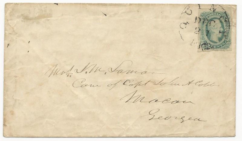 CSA Scott #12a Tied to Cover by Black Quincy, FL CDS Aug 12 Cobb Correspondence