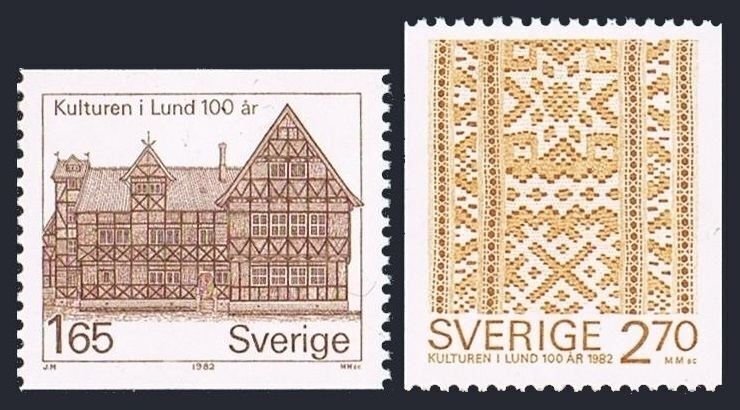 Sweden 1408-1409, MNH. Michel 1193-1194. Museum of Cultural History, Lund, 1982.