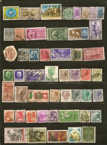 Italy Collection of 50 Different Old Used Off Paper Stamps