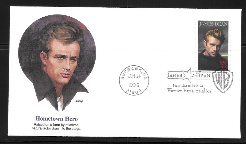 USA 3082 James Dean Fleetwood First Day Cover FDC (z9)