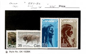 Canada, Postage Stamp, #883-886 Mint NH, 1981 Bison (AC)