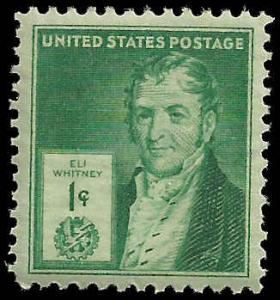 # 889 MINT NEVER HINGED ELI WHITNEY INVENTOR