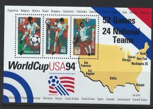 US Scott Souvenir Sheet World Cup 94