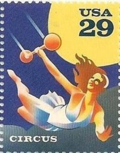 US 2752 Circus Trapeze Artist 29c single MNH 1993