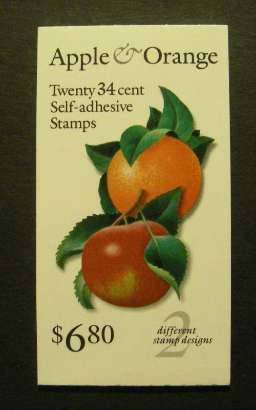 BK284A, Scott 3494b,c,d, 34c Apple & Orange, #B1111 Complete, MNH Beauty