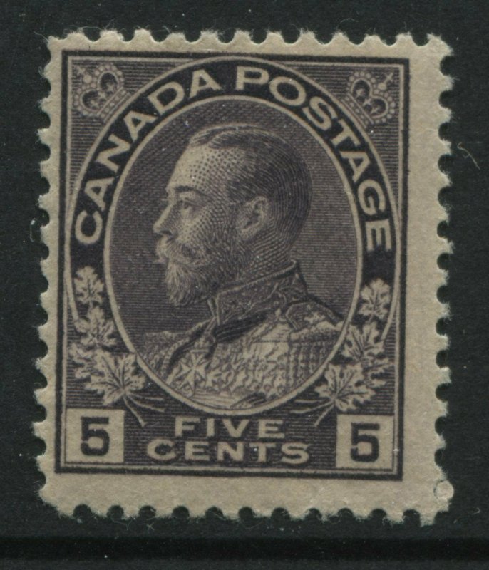 Canada KGV 1922 Admiral 5 cents violet unmounted mint NH