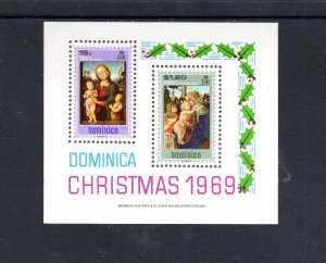 DOMINICA #290a 1969 CHRISTMAS MINT VF NH O.G S/S cc