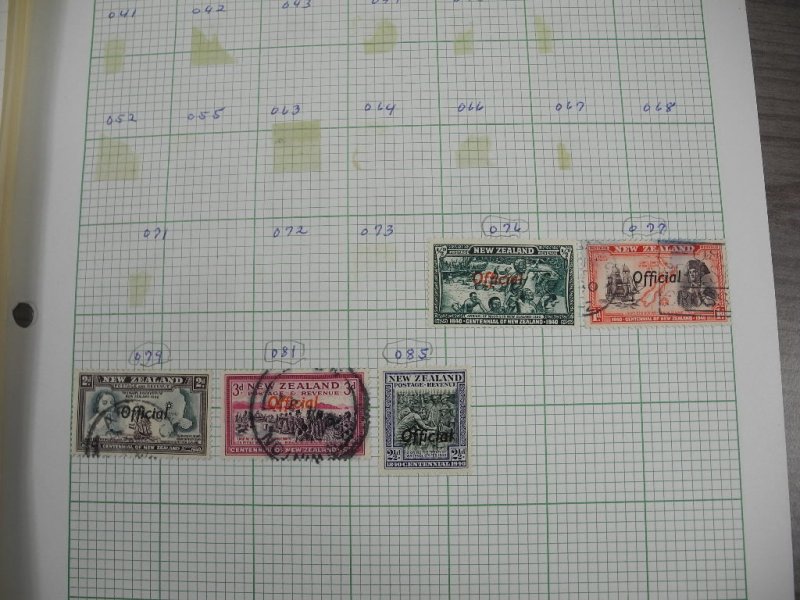 NEW ZEALAND, assortment of Stamps hinged on pages