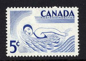 Canada #366 mint, Swimming