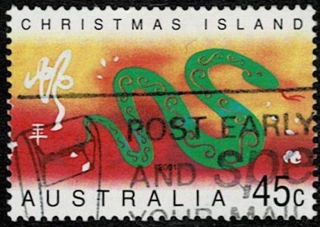 Christmas Island 2001 Year of the Snake used