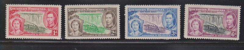 SOUTHERN RHODESIA Scott # 38-41 MNH - King George VI Coronation Issue