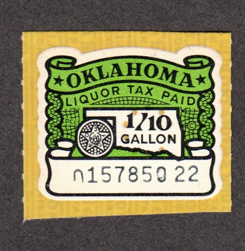 Oklahoma State Revenue, Liquor SRS # L4 MNH Lot 230719 -02