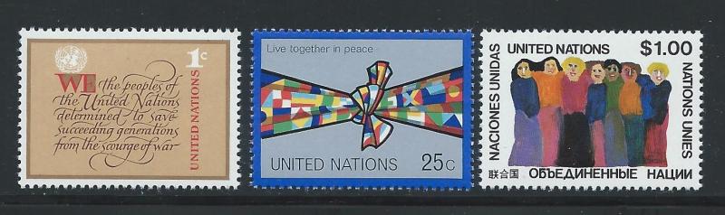 United Nations  #291-93  MNH (my1). No per item S/H fees