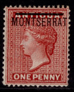 MONTSERRAT QV SG1, 1d red, M MINT. Cat £32.