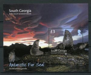 South Georgia & Sandwich Isl 2018 MNH Antarctic Fur Seals 1v M/S Animals Stamps