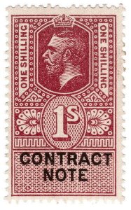 (I.B) George V Revenue : Contract Note 1/-