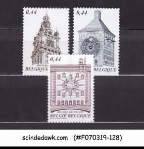 BELGIUM - 2005 TOURISM CLOCK TOWER SG#3908-3910 3V MNH