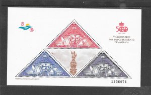 SPAIN #B194 COLUMBUS FLEET S/S  MNH