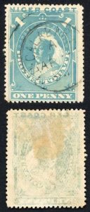 Niger Coast SG46 1d Pale Blue Old Calabar CDS