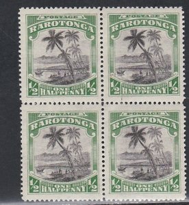 Cook Islands # 61, Landing of Capt. Cook, Mint NH Block of Four, 1/3 Cat..