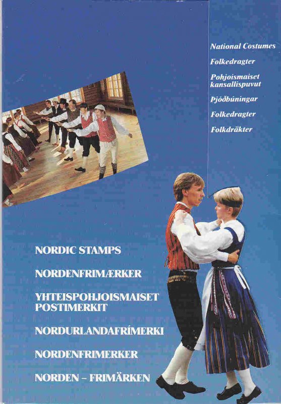 Nordic Costumes of  Sweden, Denmark, Finland, Iceland, Norway in folio F-VF