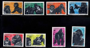 RWANDA Scott 1158-1165 MNH** Gorilla stamp set