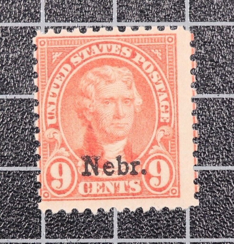 Scott 677 - 9 Cents Jefferson - MNH - Nebraska Overprint - Nice - SCV - $70.00