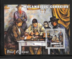 MOZAMBIQUE #1496 CTO CEZANNE PAINTING SOUVENIR SHEET (Stock Photo) (12369)