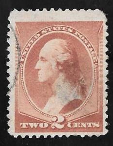 210 2 cents Washington, Red Brown Stamp used VF