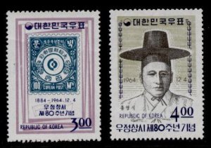 Korea 454-5 MNH Stamp on Stamp, Yong Sik Hong