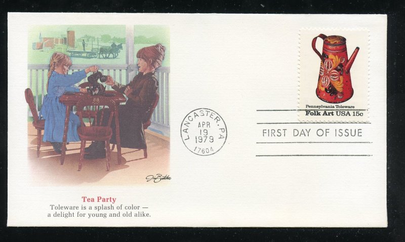 US 1775 American Folk Art - PA Toleware UA Fleetwood cachet FDC