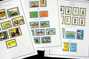 COLOR PRINTED GREECE [KINGDOM] 1945-1973 STAMP ALBUM PAGES (66 illustr. pages)