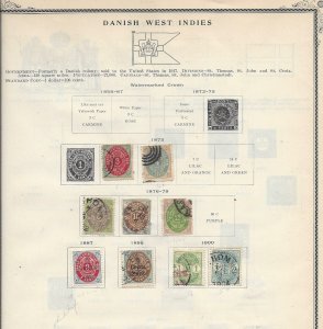 Danish West Indies - 1 old (1800's) album pages.  See description and...