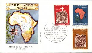 Vatican FDC 1969 - Visit of SS Paolo VI in Uganda - Roma Cachet - F30866