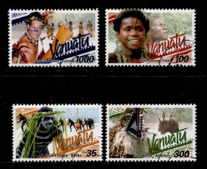 Vanuatu Stamp #788-791 USED VFU XF SET 4 CEREMONIAL DANCERS