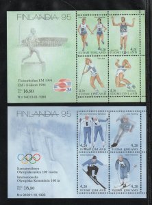 Finland 933, 939 Mint never hinged.  Souvenir sheets.