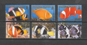 FISH - SOLOMON ISLANDS #921-6  MNH