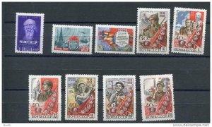 Russia/USSR 1958 Sc 2029 2063'2067 2135-0 MLh Complete sets Cv $33