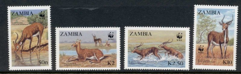 Zambia 1987 WWF Black lechwe MUH