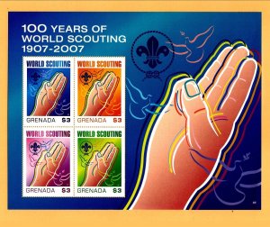 GRENADA Sc 3632 NH issue of 2007 - MINISHEET - SCOUTS 