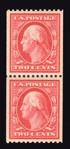 MOMEN: US STAMPS #386 PAIR MINT OG NH PF CERT XF+ LOT #80274