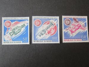 French Niger 1975 Sc C248-50 space set MNH