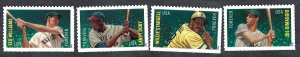 United States #4694-97 Forever (45¢) Baseball All-Stars. Four singles. MNH