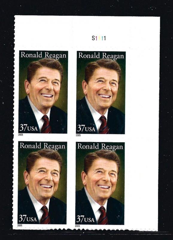 SCOTT # 3897, TR, PLATE # BLOCK of FOUR, nice, XF, MINT NH, SHIP $1.00