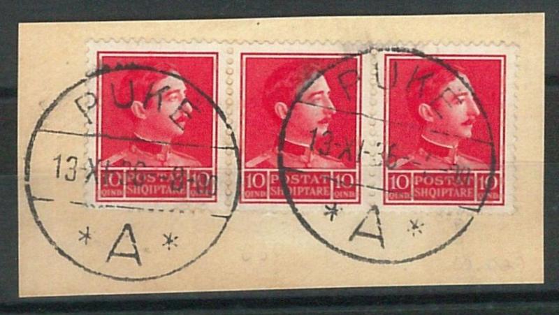 69798 - ALBANIA - POSTAL HISTORY -  small COVER CUT OUT from PUKE 1936