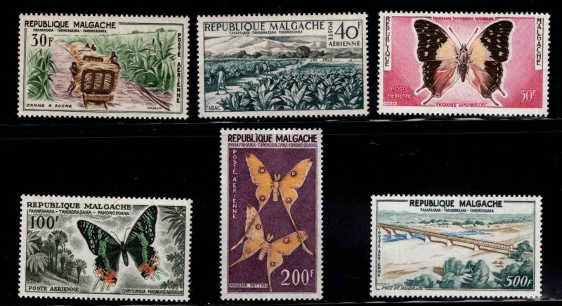 Madagascar Scott C61-C66 MH* Airmail stamp set