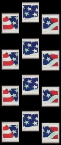 US 4961-4963 Stars & Stripes presorted standard 10c coil set (3x5) MNH 2015