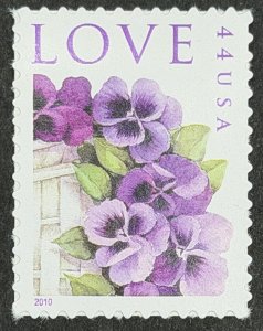 USA, 2010, SC# 4450, Pansies in Basket Love Stamp, Unused, MNH, VF